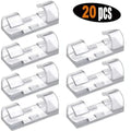 Self Adhesive Cable Management Clips Transparent Plastic Material Cable Organizers 20 PC Pack Sticky Back Cord Holder Vue Transparent-L