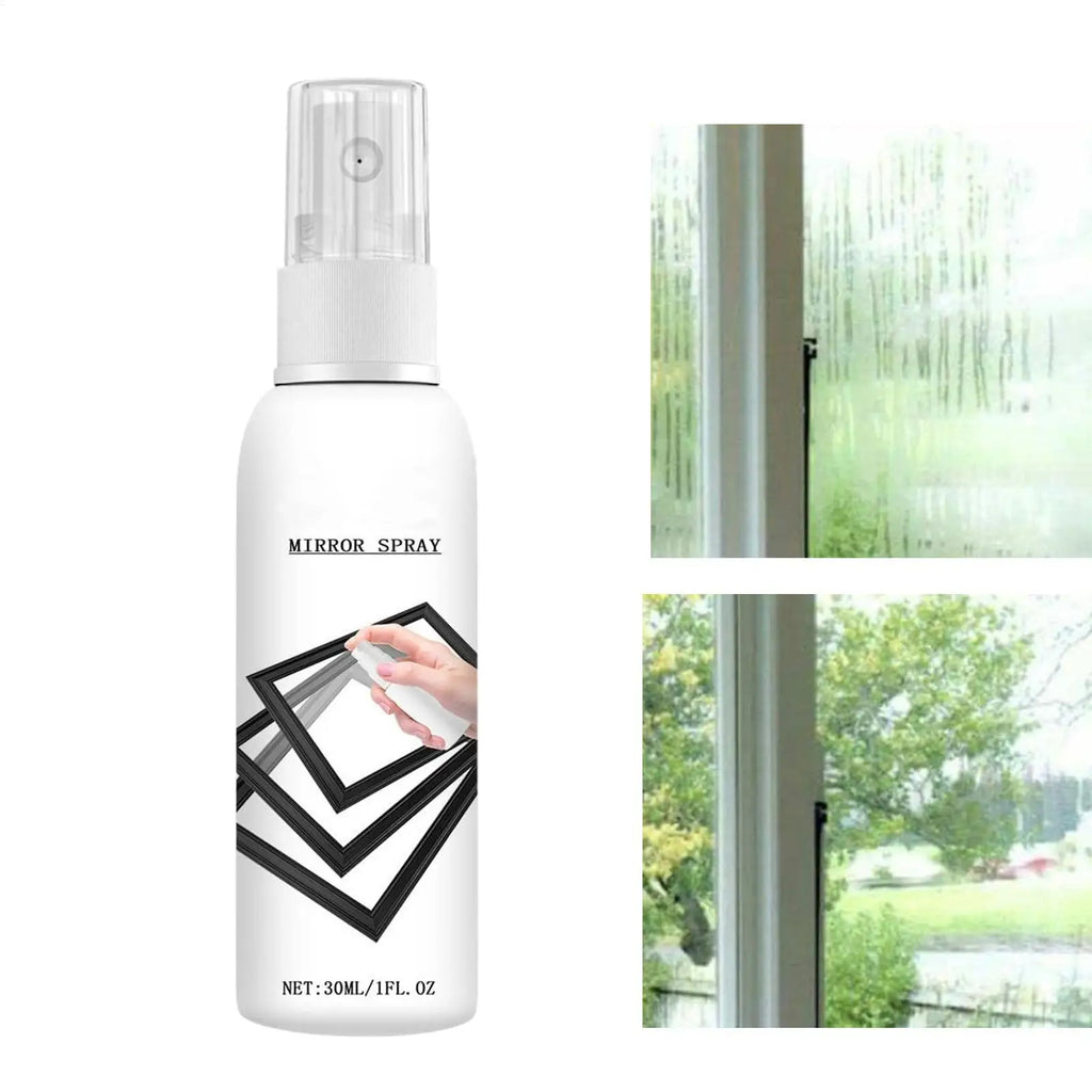 30ml Glass Cleaner Spray, Reflective Coating & Anti-Fog Agent for Car Windshield Home Mirrors,Window Cleaning Solution Vue