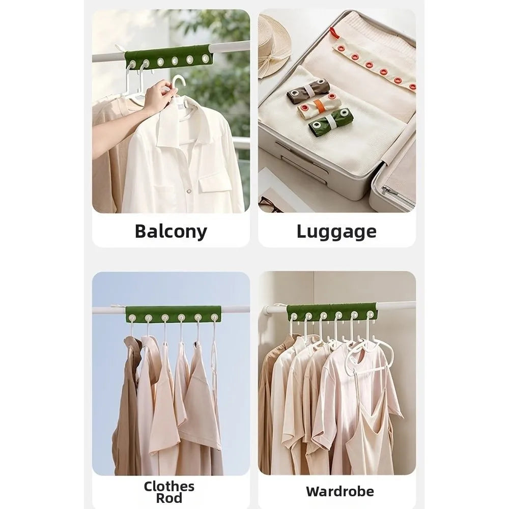 Removable Windproof Hanger Foldable 6 Clips Fabric Clothing Clip 6 Holes Strong Grip Hanging Socks Organizer Indoor Use Vue
