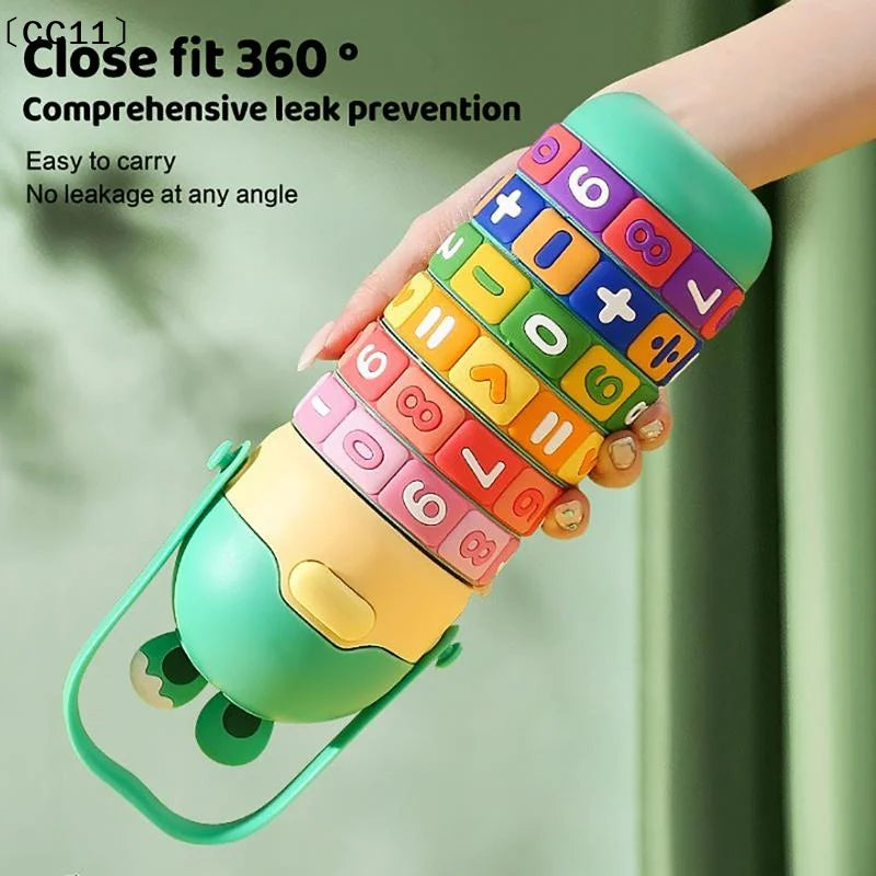 Children's Math Toy Stainless Steel Water Bottle Cute Thermo Strap