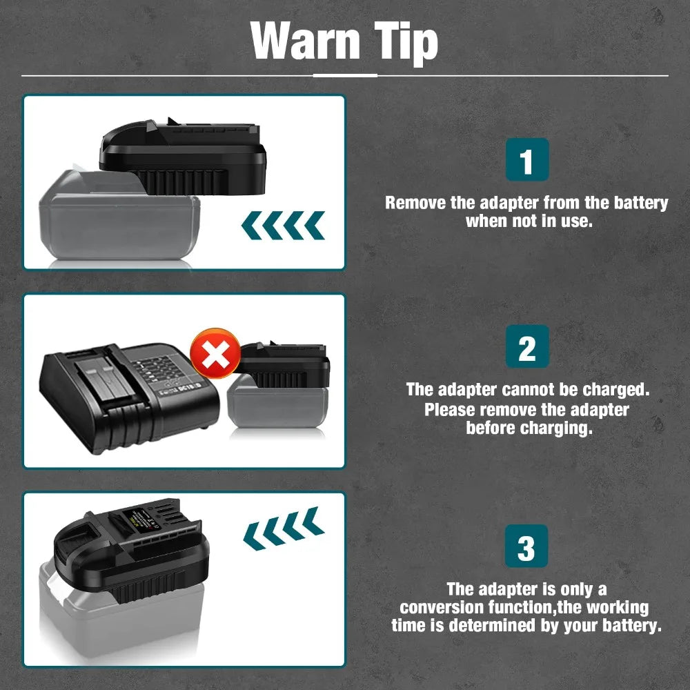 MT18SKL Battery Adapter Converter for Makita 18V Li-Ion Batteries Battery Adapter for Skil 20V Li-Ion Batteries Power Tool Drill Vue