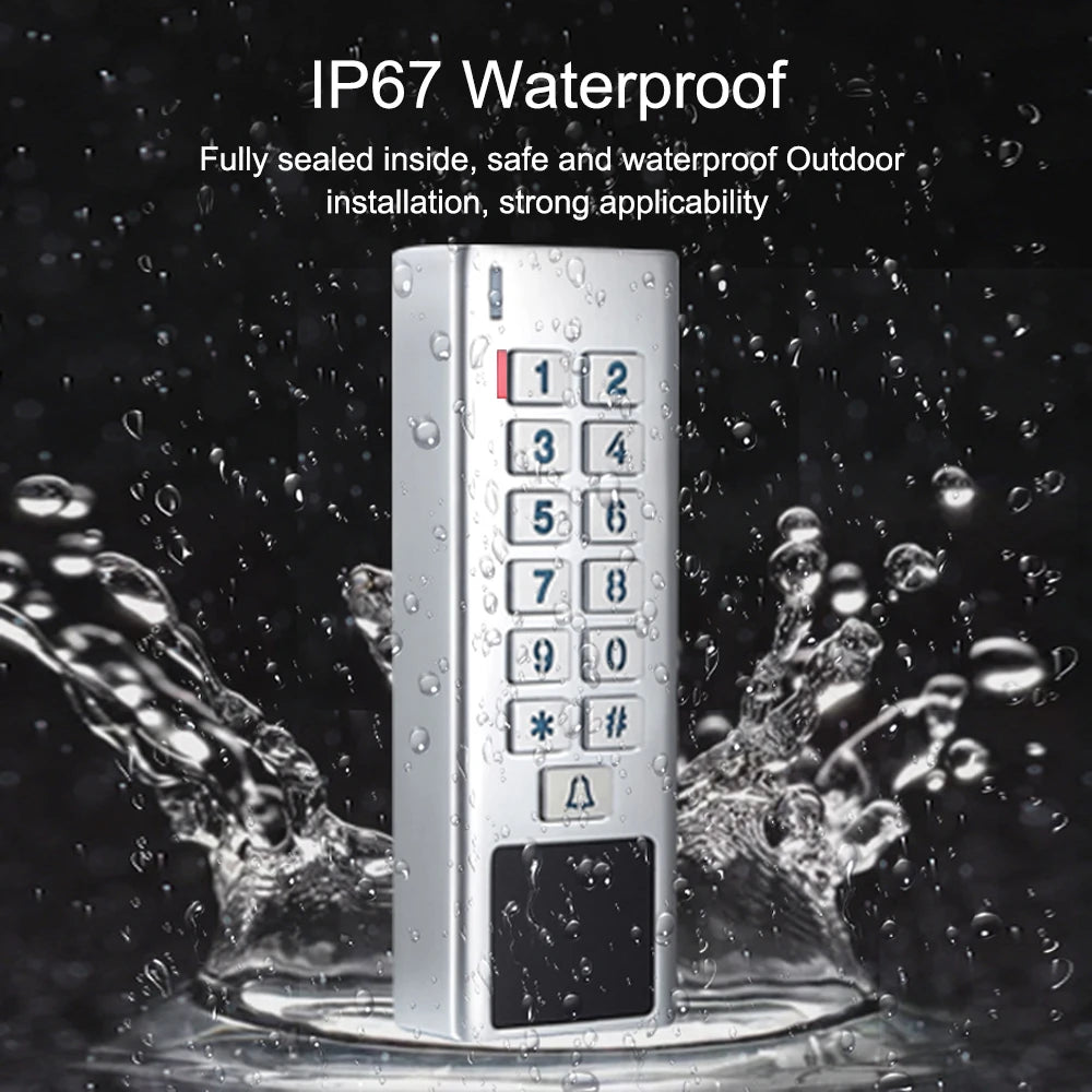 WIFI App Biometric Fingerprint Access Controller Keypad Metal Waterproof RFID EM Card Standalone TUYA Door Access Control System Vue