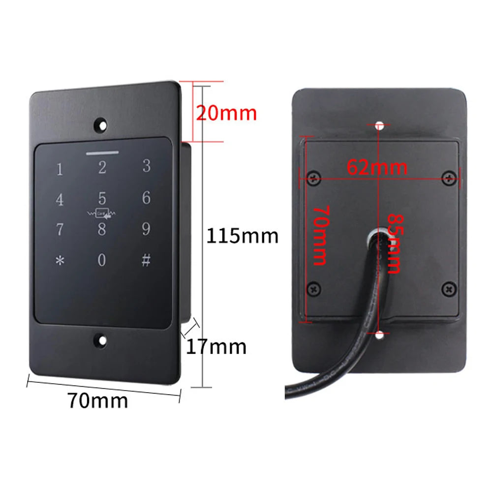 WiFi Tuya Smart Door Lock Keyboard RFID Access Controller Waterproof Metal Keypad Concealed Pit mounted Biometric Access Control Vue
