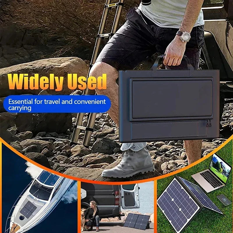 1000W Foldable Solar Panel Kit Complete Portable Solar Power Station 18V Generator Charger for Car Boat Caravan Camping Outdoor Vue