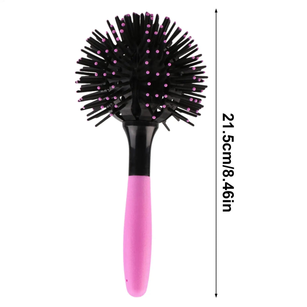 Professional Curly Hair Brush Gentle Smoothing Round Brush for Frizz-Free Curls Portable Travel Hair Tool for Women, Salon, Home Vue