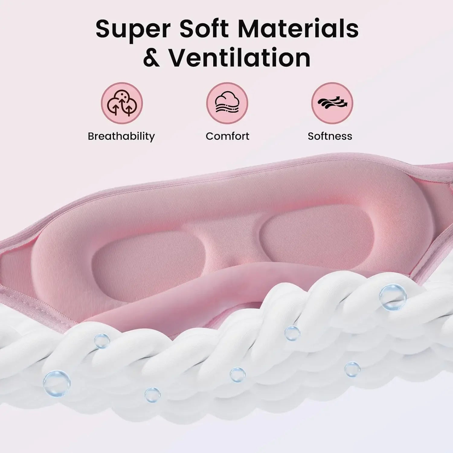 Eye Mask Sleeping 3D Contoured 100 Light Blocking Blindfold Soft Zero