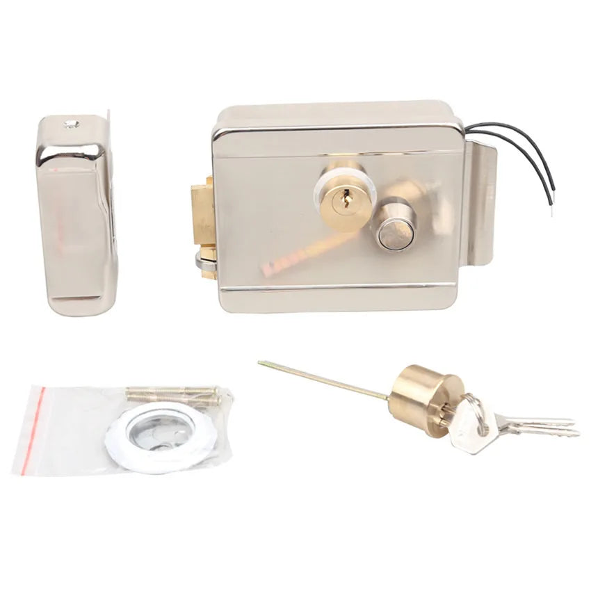 Electric Door Lock Anti-theft Double-headed Integrated Electronic Lock For 12V DC Access Control System Video Door Phone System Vue