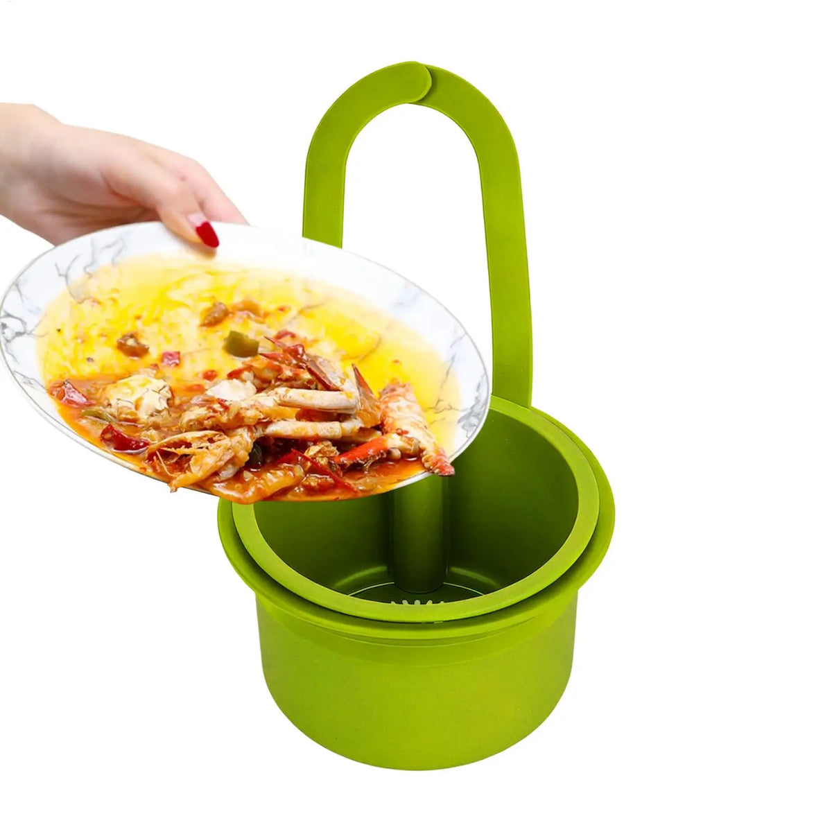 Easy Adjustable Sink Food Strainer Garbage Filter Push to Pour Design Kitchen Waste Catcher for Pasta Soup Hair Shower RV Drain Vue