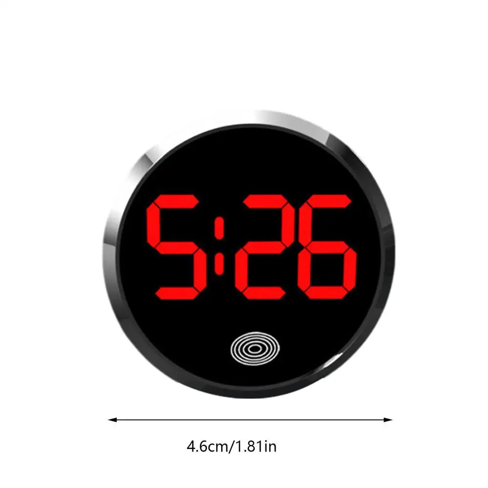 LED Touch Car Dashboard Clock – Stick-On Digital Auto Clock Car Dashboard Clock Vue Red