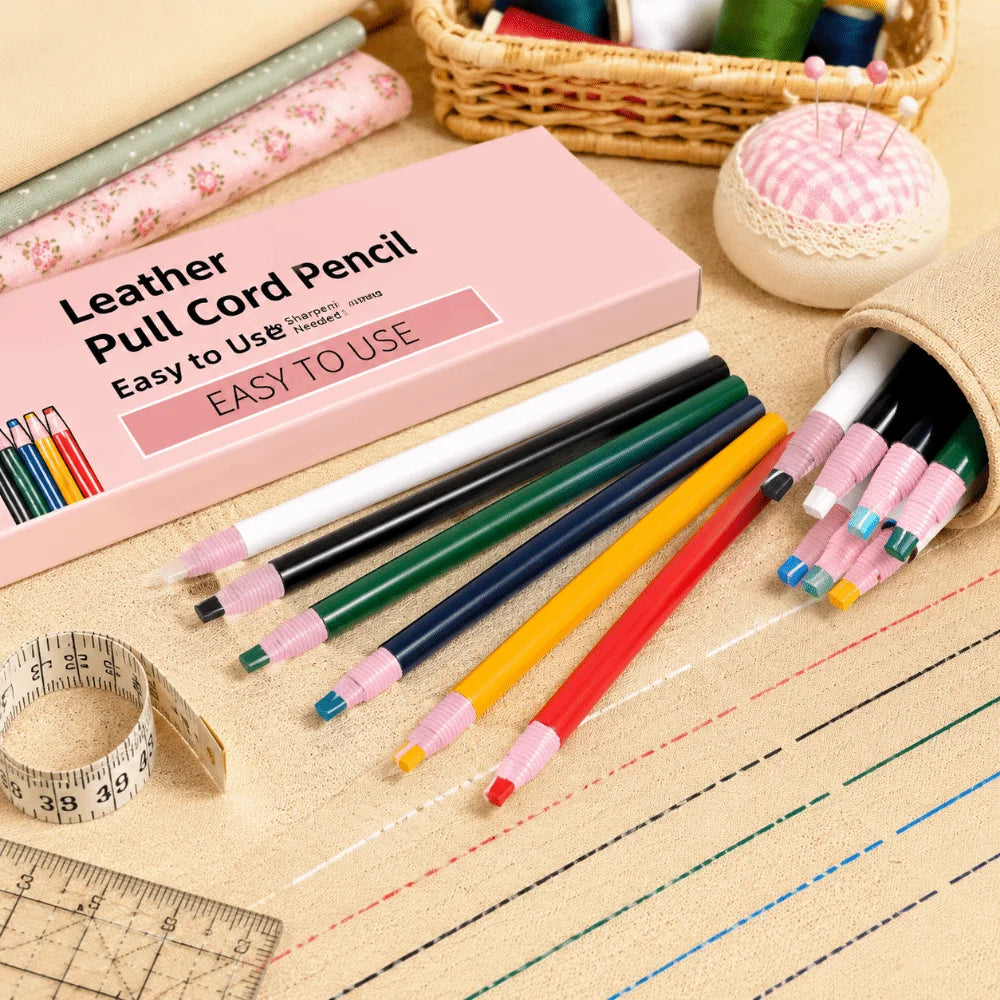 3/6/12pcs Bright Colors Fabric Marking Pencil Water-Soluble DIY Tailor Chalk Crayon No-Sharpening Colorful Garment Pencil Vue