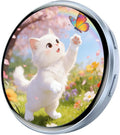 Electronic Badge 1.7 Inch Touch Screen HD Display Screen LED Button with Video Playback for Cosplay Backpack Bag Door Jewelry Vue Blue