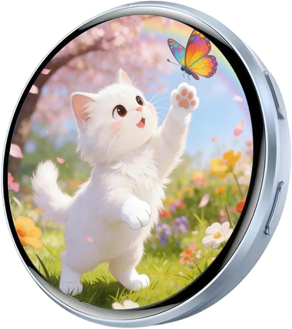 Electronic Badge 1.7 Inch Touch Screen HD Display Screen LED Button with Video Playback for Cosplay Backpack Bag Door Jewelry Vue Blue