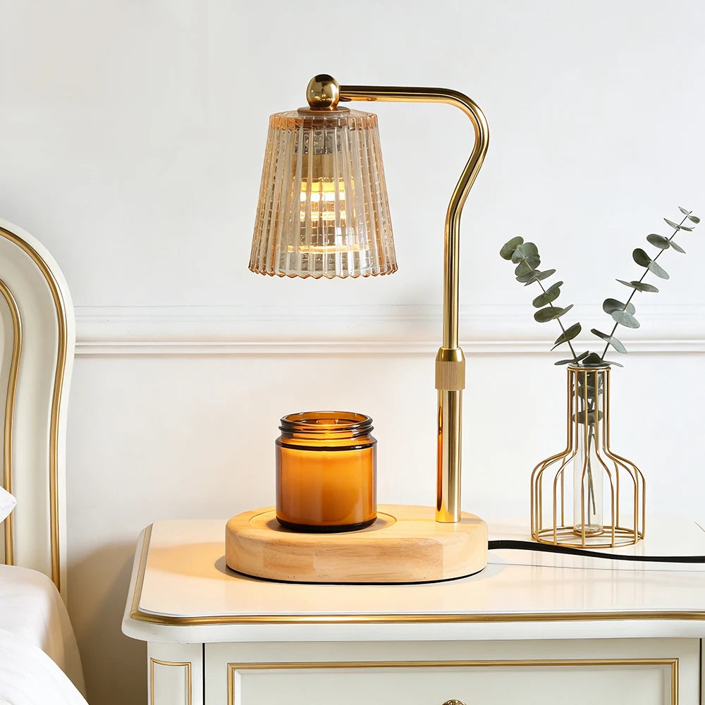 Stripe Candle Warmer Lamp Aromatherapy Candle Heating Lamp Cafe Ambient Light for Bedroom HomeDecoration Christmas Birthday Gift Vue
