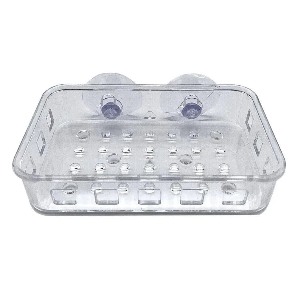 Transparent Suction Cup Soap Dish Reusable Waterproof Soap Drying Rack Easy To Clean Keep Soap Dry Soap Container Vue Transparent