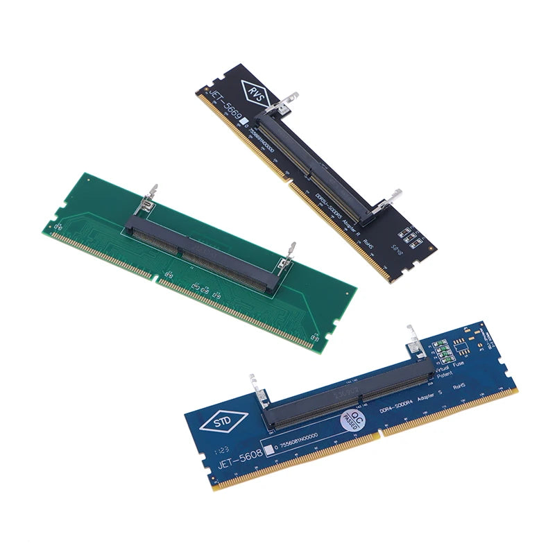 DDR3 DDR4 DDR5 Laptop SO-DIMM to Desktop Adapter Card Converter Memory RAM Connector Adapter Vue