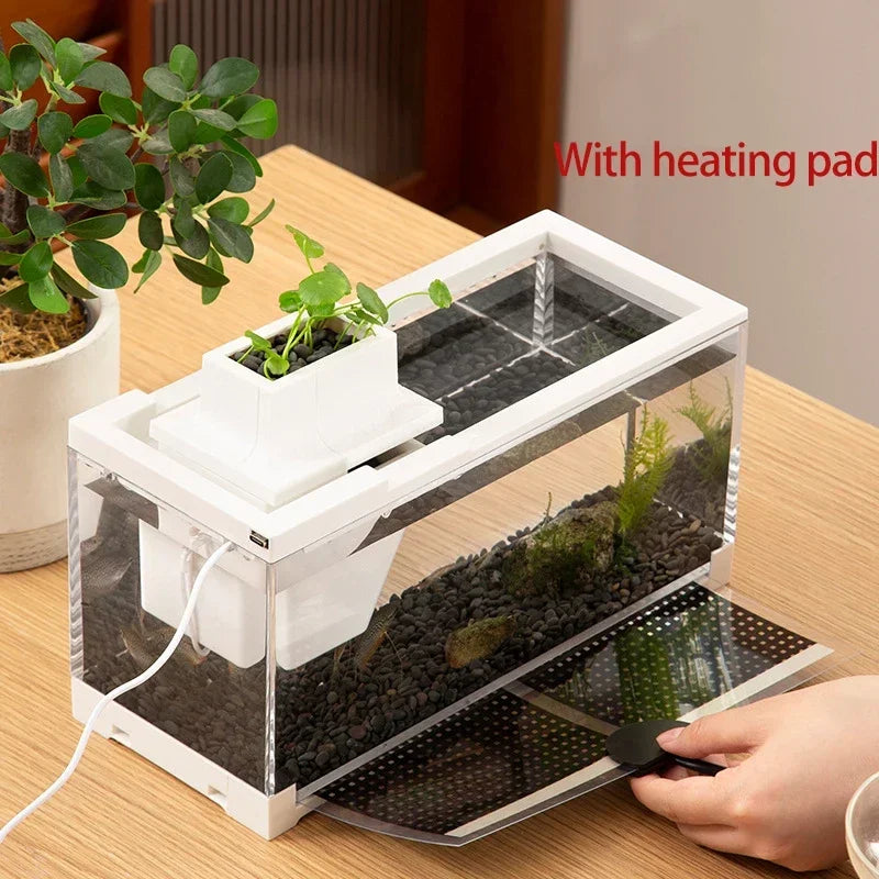 Dreamburgh Desktop Mini Aquarium Tank with LED Light & Filter Desktop Aquarium Vue