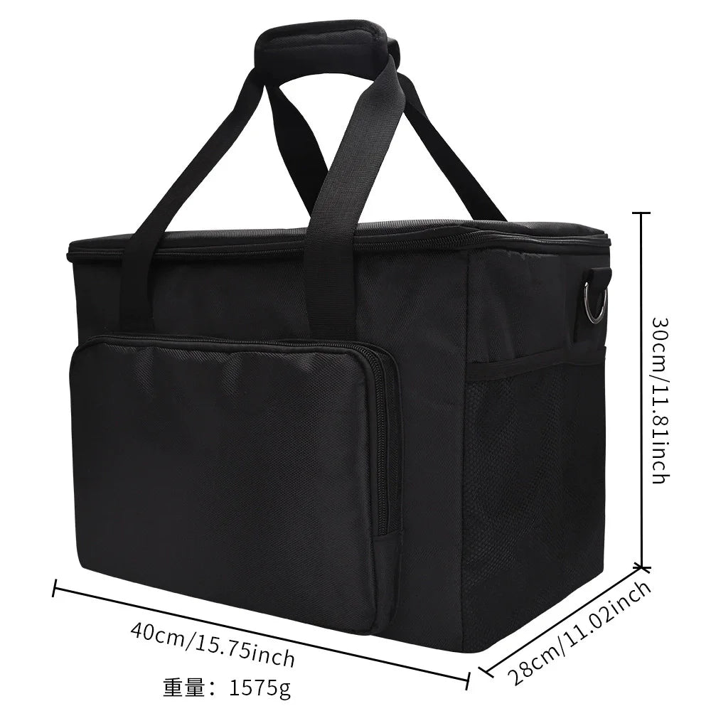 Salon Barber Fold Bag Large Capacity Scissor Tools Storage Hairdressing Cosmetic Organizer Grooming Travel Bags Makeup Case Vue black