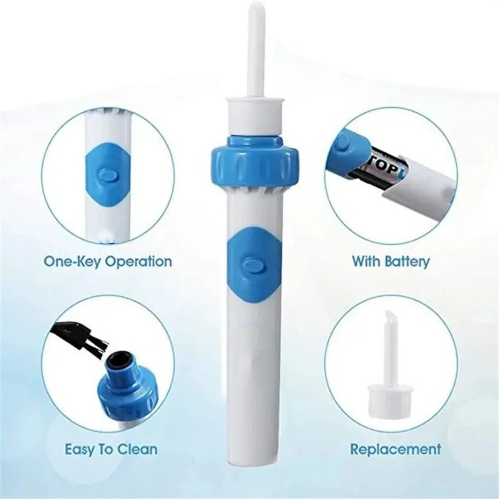 Cordless Electric Ear Wax Remover Vibration Suction Ear Pick Safe Ear Cleaning Tool for Kids Adults Portable Ear Cleaner Spoon Vue