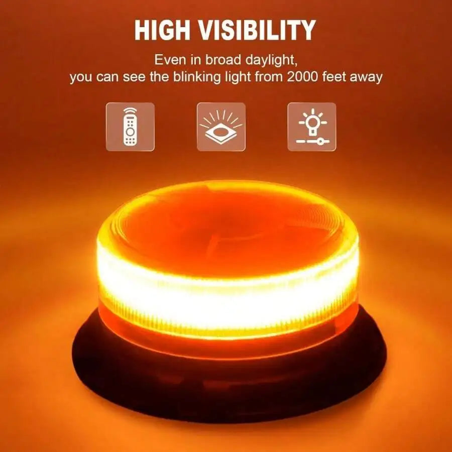 Nilight LED Strobe Light Amber Warning safety Flash Beacon Lights with Magnetic & 16ft Straight Cord for Truck Tractor UTV Car Vue