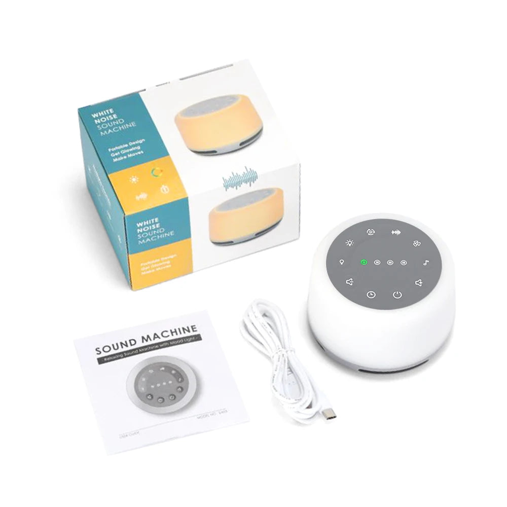 Portable Baby Sleep Machine Desktop White Noise Sound Machine for Baby Sleeping 18 Soothing Sounds 15/30/60min Timer Vue