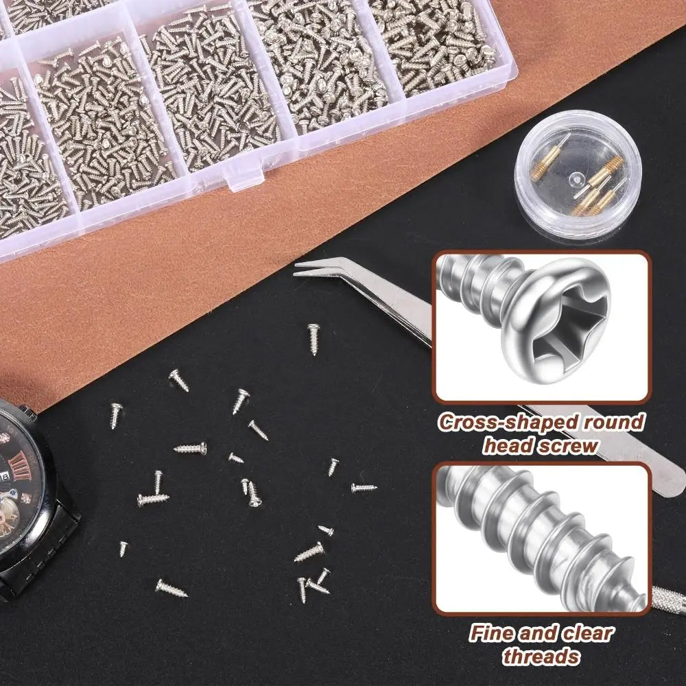 1200pcs Kit Small Self Tapping Screws Waterproof Rust Prevention Repair Screws Phillips Head Mini Micro Screws Electronic Repair Vue
