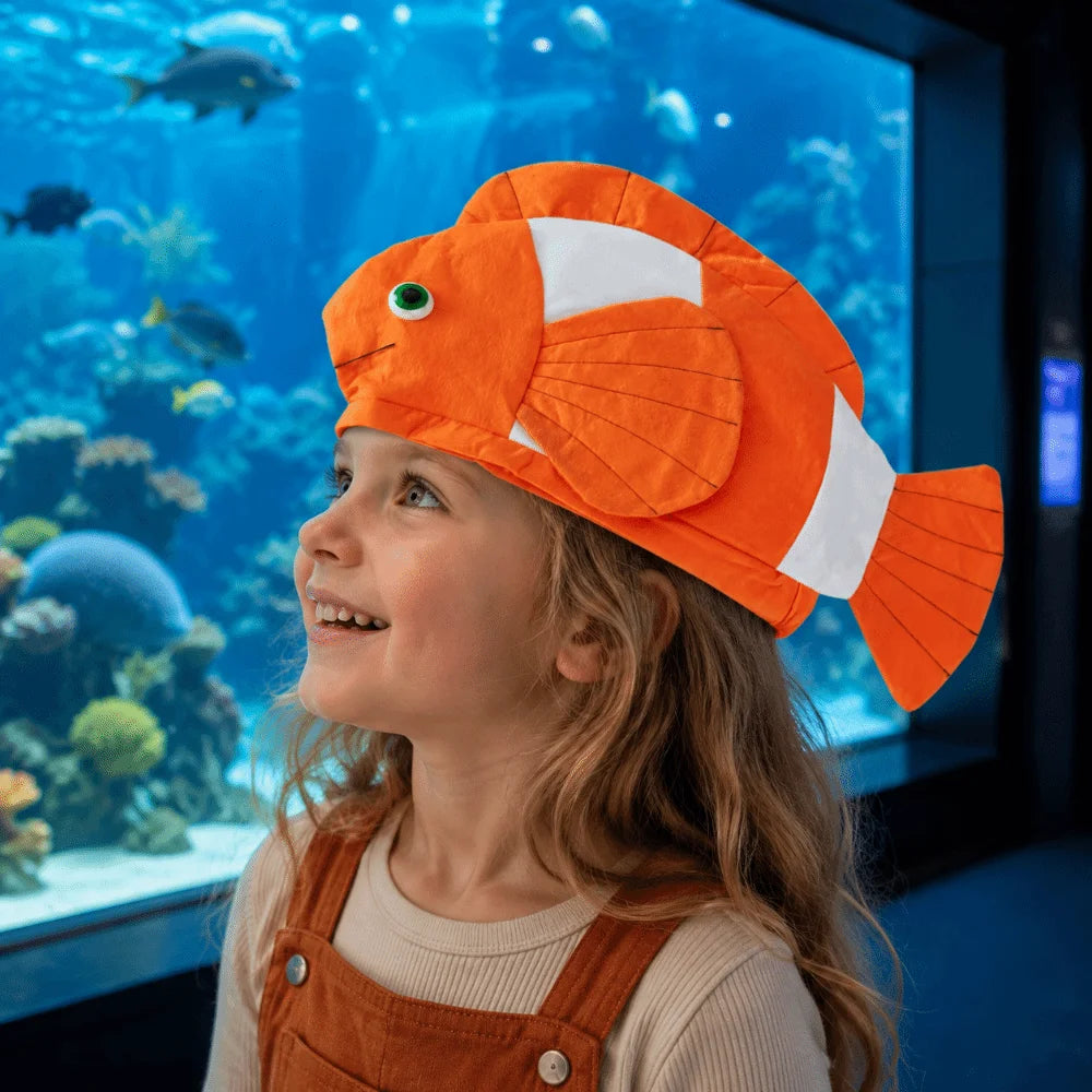 Costume Accessories Creative Cartoon Fish Hat Cute Funny Sea Animal Cap Unisex Soft Fish Head Cover Carnivals Vue