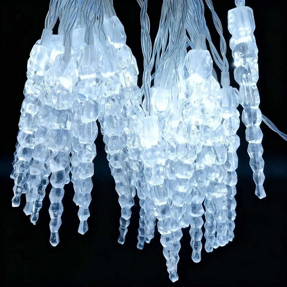 Ice Cone String Lights Fairy Night Lamp Room Garland Curtain Girls Brithday Wedding Party Decoration Lights Warm Multicolour Vue