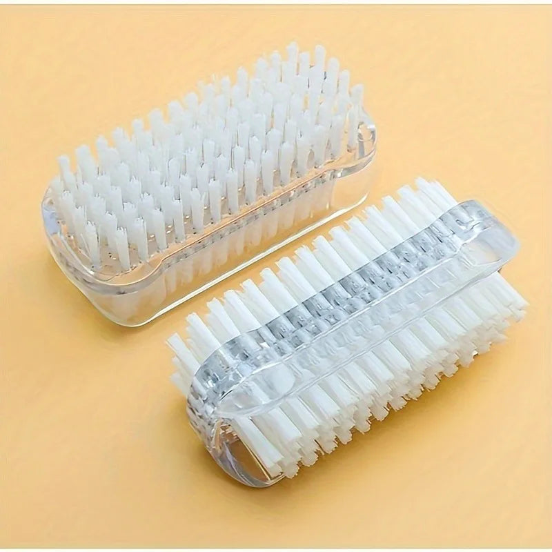 1/2pcs Double Sided Nail Brush Cleaning Brush, Manicure And Pedicure Tool For Fingernails Toenails Vue
