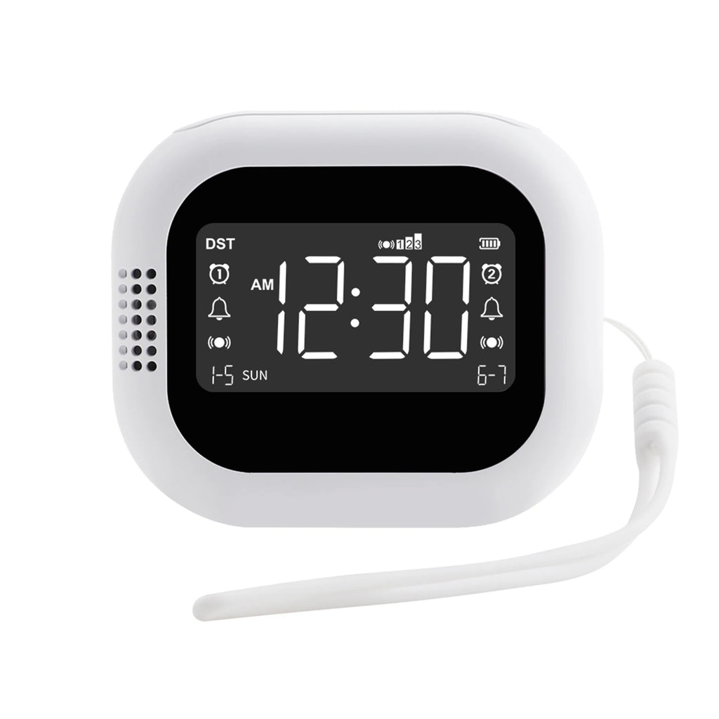Vibrating Alarm Clock with Bed Shaker Multifunctional for Heavy Sleeper Deaf Hard 2 Hearing Snooze Alarm Clock Vue WHITE China Mainland