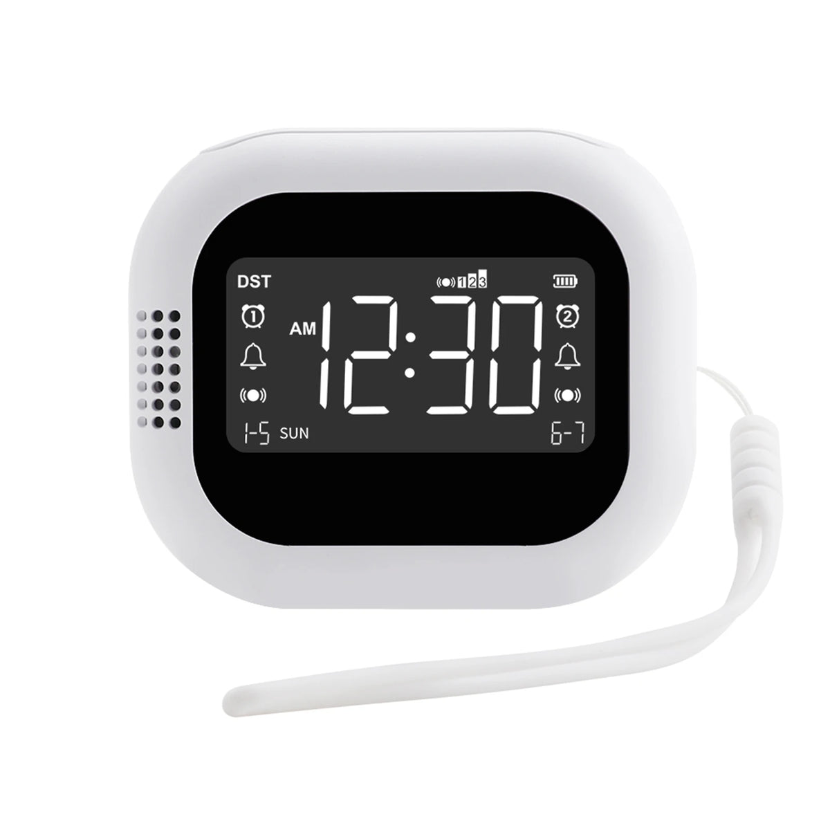 Vibrating Alarm Clock with Bed Shaker Multifunctional for Heavy Sleeper Deaf Hard 2 Hearing Snooze Alarm Clock Vue WHITE China Mainland