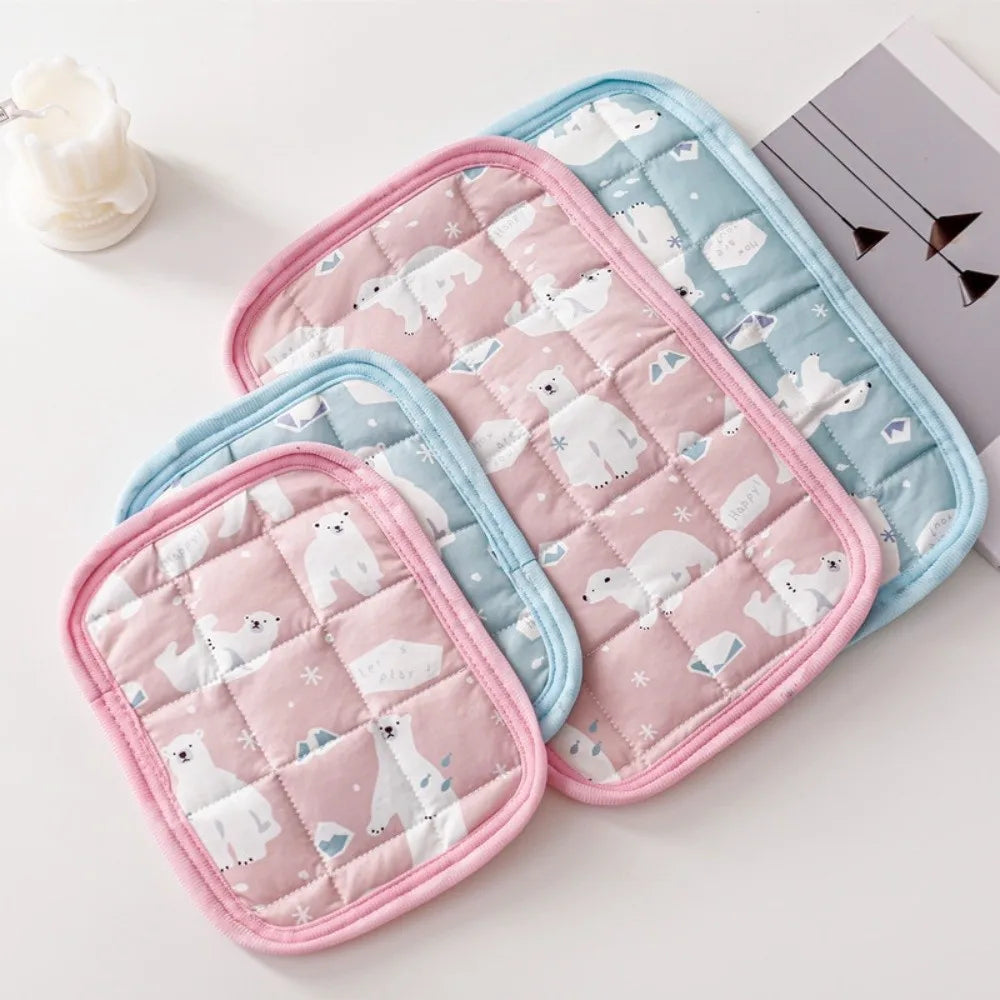 Soft Mini Pet Ice Mat Cartoon Breathable Hamster Cooling Mat Heat Dissipation Durable Small Pet Cooling Pad Small Pet Vue
