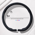 Suede Car Steering Wheel Cover For Mercedes-Benz AMG G-Class GLA GLB GLC GLE GLS Non-slip Protect Covers Premium Accessories Vue Black-D