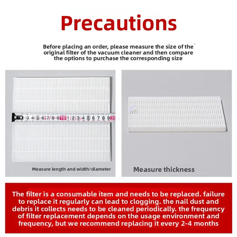 Replacement Filter Nail Dust Collector Nail Vacuum Cleaner Filter Manicure Screen Plate Brushless Nail Dust Extractor Filter Vue