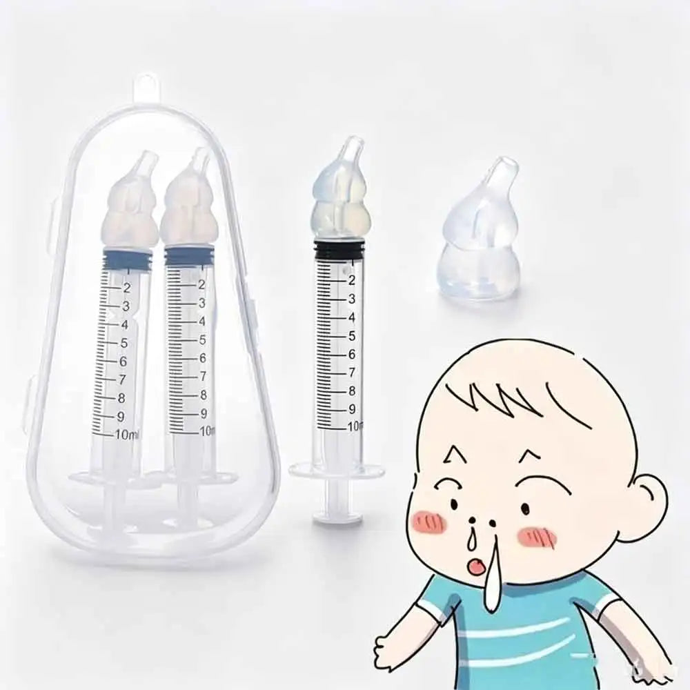 vvocci Baby Nasal Irrigation Silicone Nasal Suction Nose Cleaner Baby Nasal Needle Tube Washer Device for Children and Infants Vue