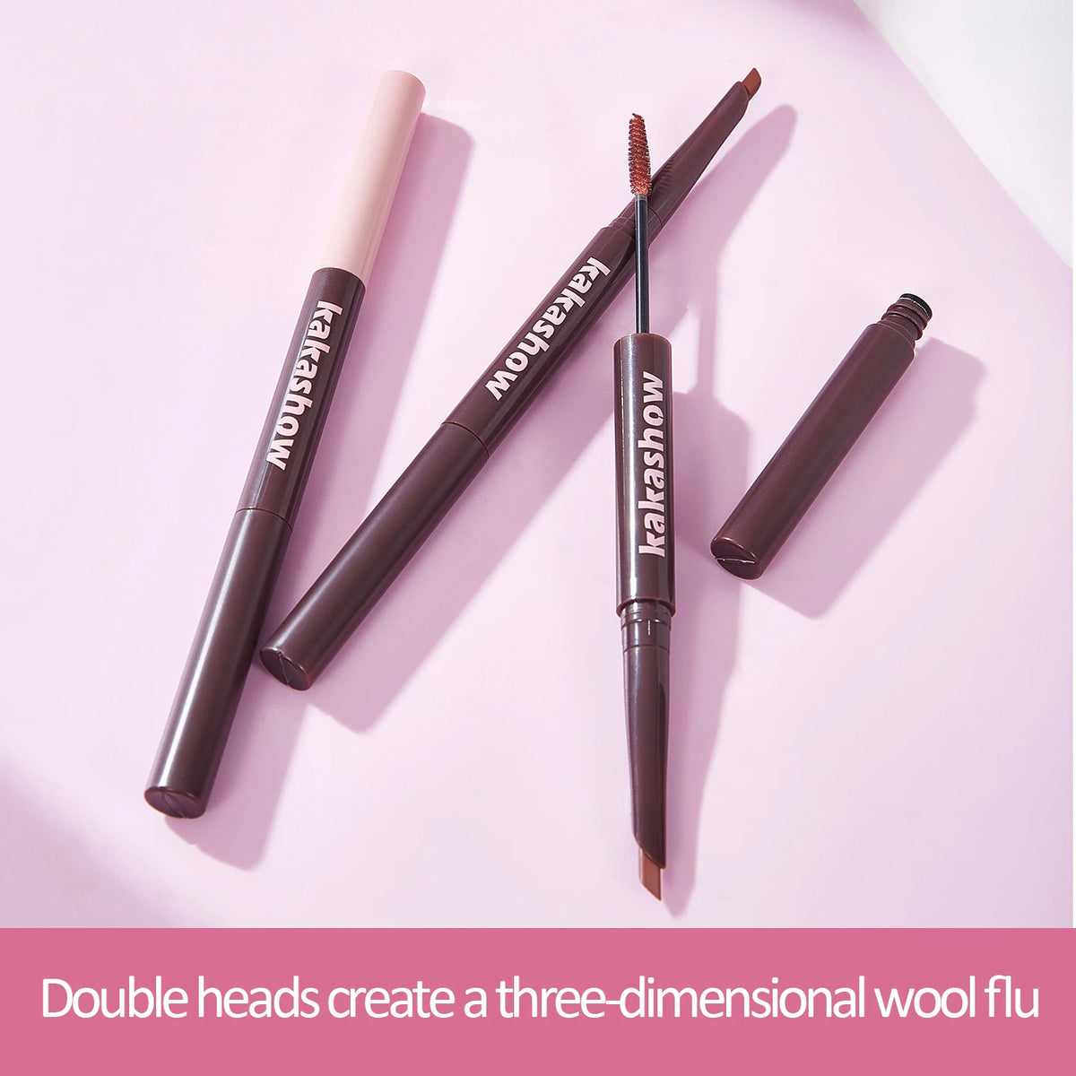 Kakashow Double Headed Eyebrow Pen, Eyebrow Dyeing Cream, Long Lasting Color Rendering, Eyebrow Pen Cream Vue