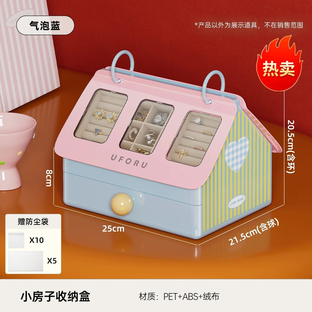 Luxury Jewelry Box Elegant Desktop Drawer Organizer With Divided Trays For Earrings Rings Chains Vanity Table Gift For Women Vue A3