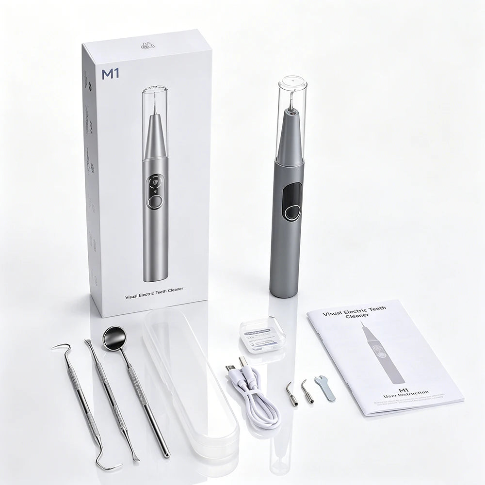 Electric Visual Ultrasonic Dental 5 Mode Scaler Teeth Tartar Removal IPX6 Waterproof Teeth Cleaning Tools Oral Care WiFi Cleaner Vue GRAY China Mainland
