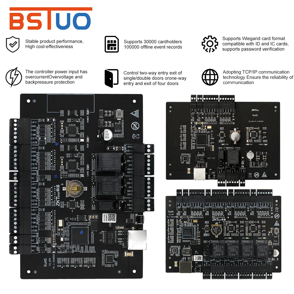 ZKAccess3.5 ZKteco Access Controller Panel Board LAN TCP/IP WG Input to Wiegand Reader for Door Multi Gate Access Control System Vue
