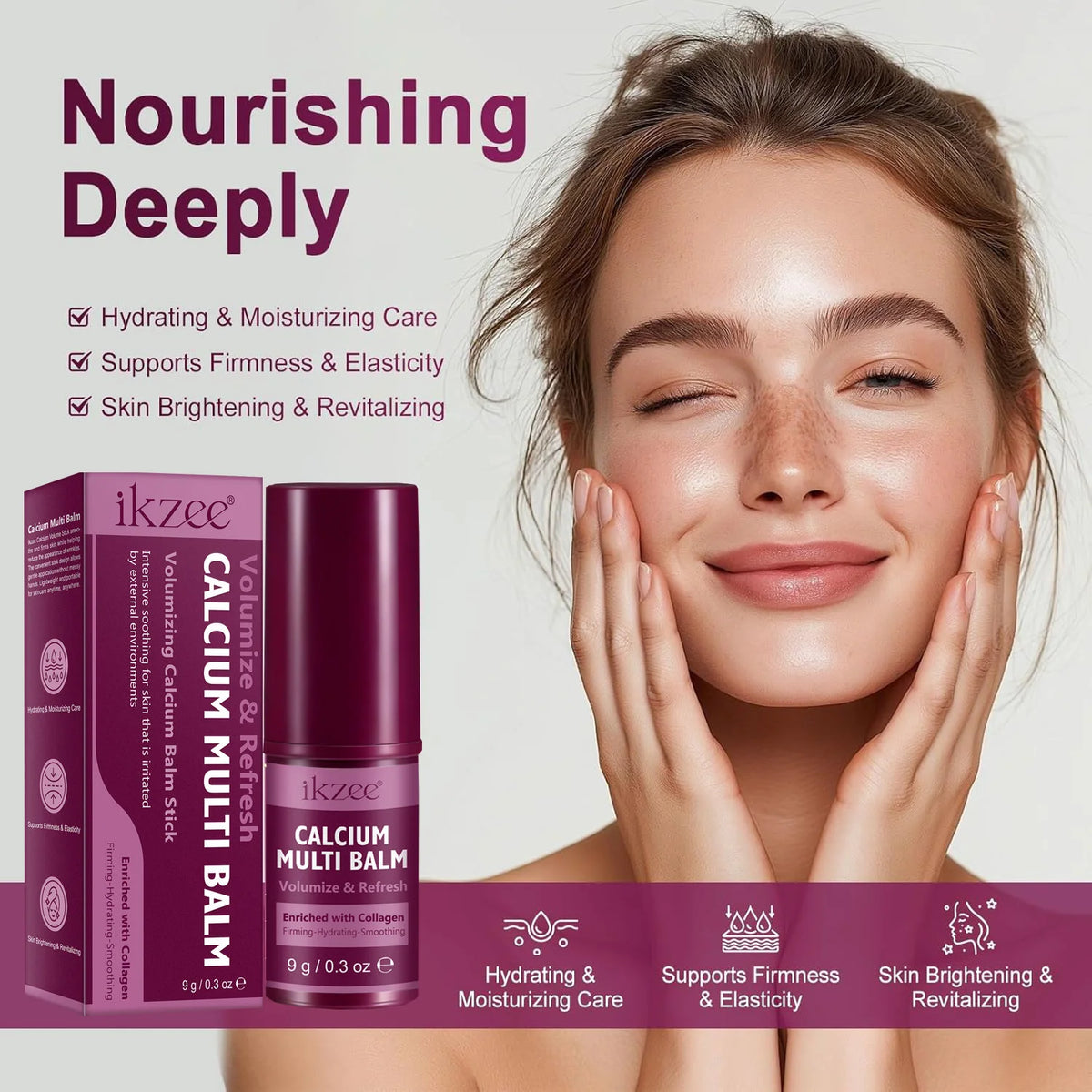 Calcium Volume Multi Balm Strengthen Skin Barrier Oil Control Shrink Pores Increase Skin Elasticity Firming Lifting Face Cream Vue
