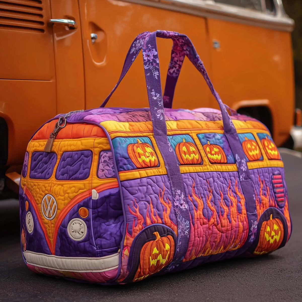 Women 3D Quilting Craft Travel Duffel Bag Fashion Sun Mountain Forest Vue A6