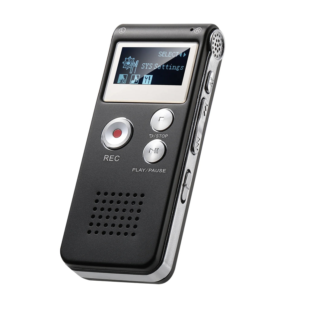 Digital Voice Recorder Voice Activated Recorder Mini Voice Recorder Upgraded Small Audio Recorder with MP3&USB for Lectures Vue black 32 GB