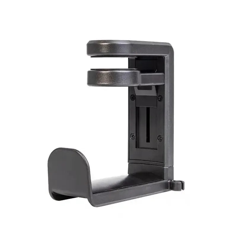 360 Rotation Headphone Hook Holder Gaming Headset Stand PC Adjustable Headphone Bracket Desk Hanger with Cable Clip Universal Vue Black