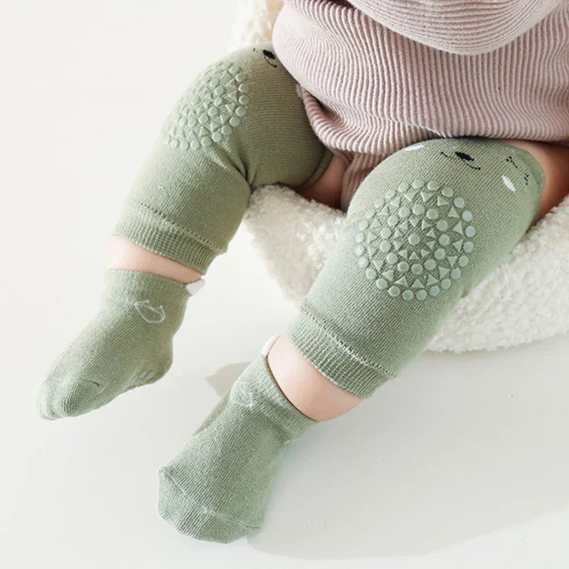 Kid Crawling Pads Socks Set Summer Baby KneeCartoon Anti-slip Socks Safety Floor Socks Kneecap Walking Protector for Girls Boys Vue