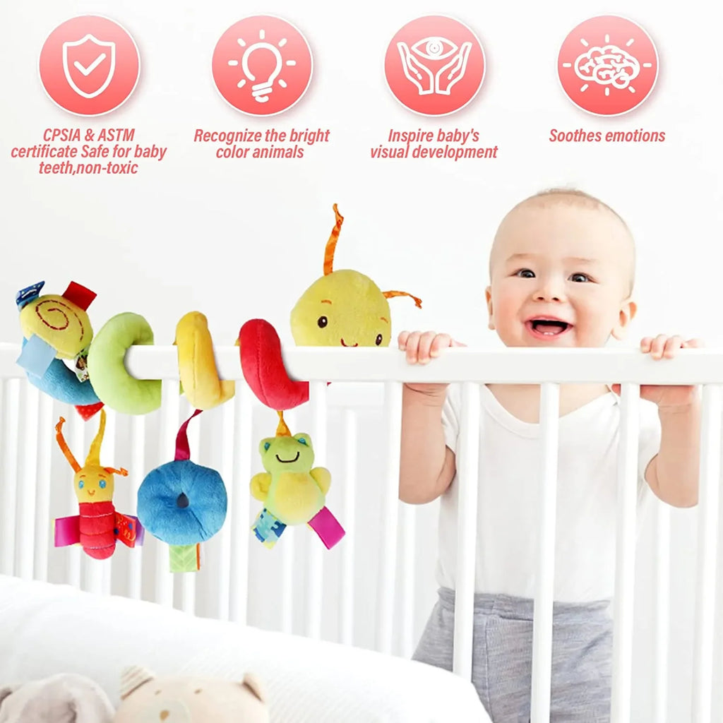 Baby Towel Bebe Toys New Soft Infant Crib Bed Stroller Toy Spiral Baby Toy For Newborns Car Seat Educational Rattles 0-12 Months Vue