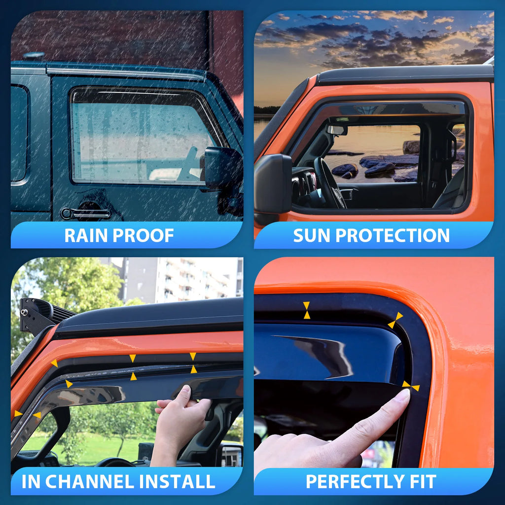 Nilight Window Visor Compatible with GMC Terrain 2018 2019 2020 2021 2022 2023 2024 Vent Window Visors,Rain Guards Acrylic-4pcs Vue