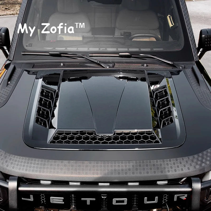 For JETOUR T2 Shanhai T2 2024 2025 2026 Car Style Front Air Intake Vent Engine Frame Inlet Bonnet Hood Scoop Cover Accessories Vue
