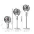 5-Speed Rechargeable Tower Fan Type-C Oscillating Standing Fan with Timer, Adjustable Height Portable Air Blower for Home Office Vue A