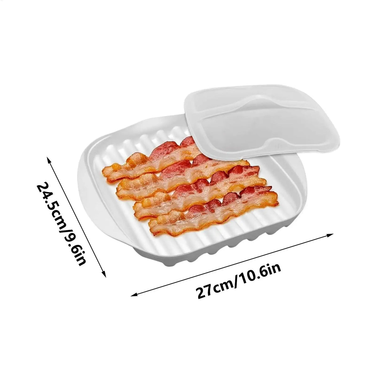 Food Grade Non-Sticky Microwave Bacon Cooker Multifunctional Cookware For Bacon Hot Dogs Sausage Pizza Home Kitchen Supplies Vue