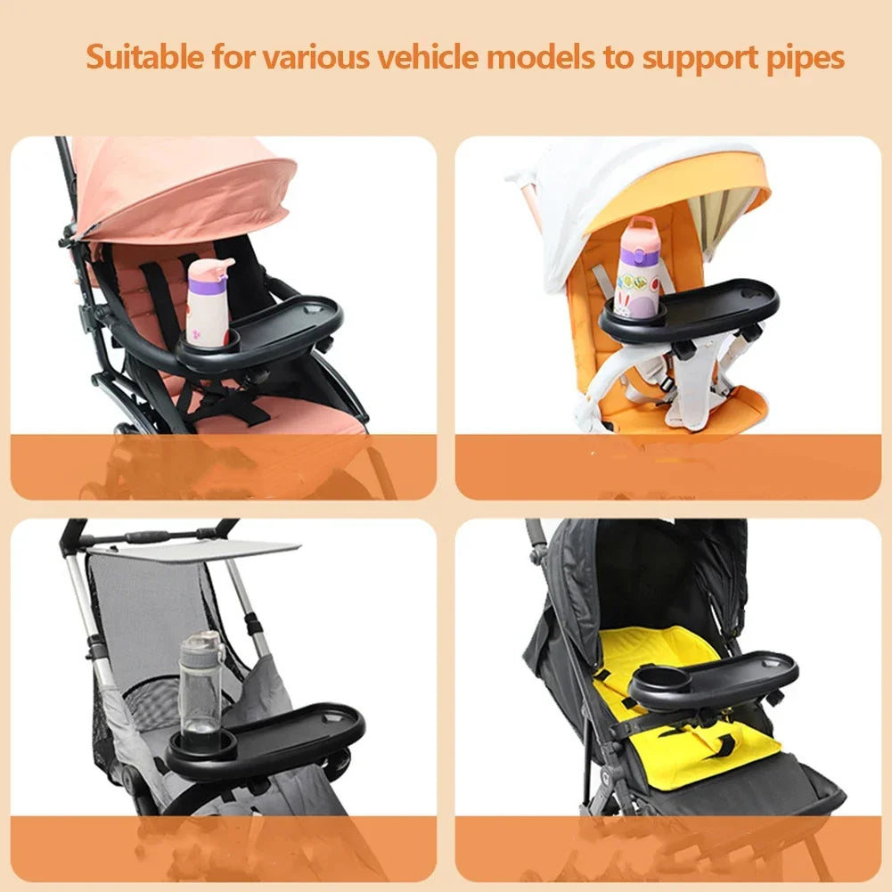 vvocci Baby Supplies Stroller Tray Armrest Dish Stroller Dinner Table TrayHolder Plate Accessories for Toddler Infant Cup Holder Vue
