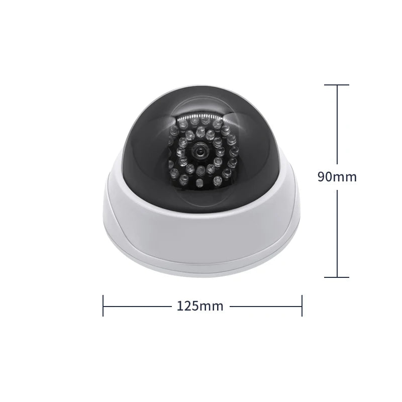 Fake Dummy CCTV Camera White Dome Camera 28pcs IR Red Leds Power Via 2AA Battery Scare The Thief Surveillance Security System Vue